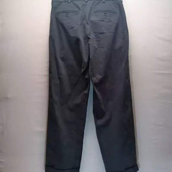 Banana Republic Men's Sz 33x30 Emerson Straight Flat Front Gray Navy Chino Pants - Picture 6 of 12